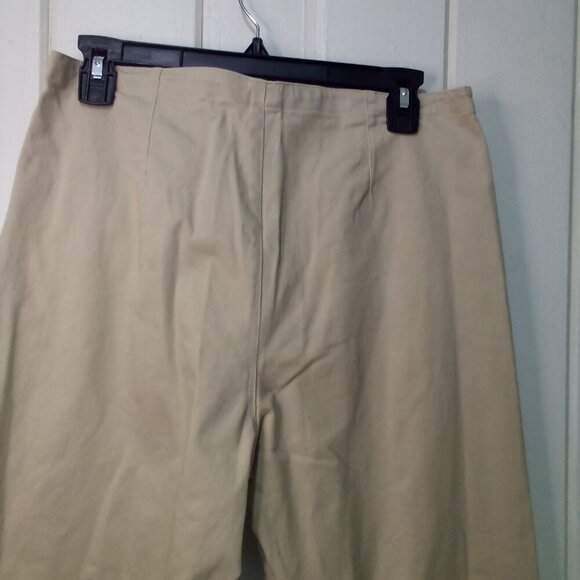 Bit & Bridle Capri Pants Women 10 High Waist Cowboy Boot Trim Tan Khaki - Picture 12 of 15